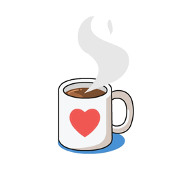 Animated Steaming Coffee