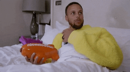 Animated Steph Curry Sleeping Outfit GIF