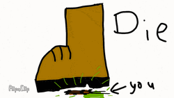 Animated Stepping On A Roach GIF