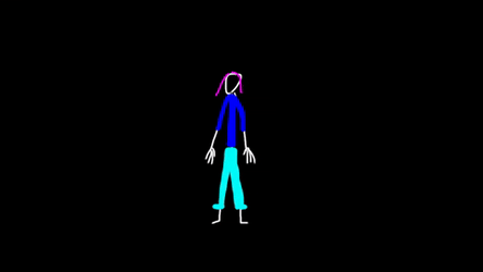 Animated Stick Man Doing Hip Hip Hooray GIF