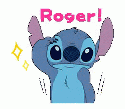 Animated Stitch Salute Roger That GIF