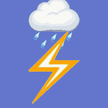 Animated Storm Lightning And Rain GIF