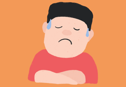 Animated Stressed Guy Crying Out  GIF