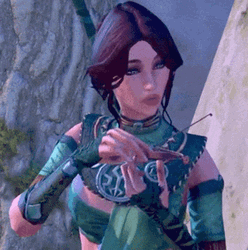 Animated Strong Girl Playing Worlds Smallest Violin GIF