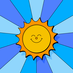 Animated Sunny Day Smiling Sun Summer