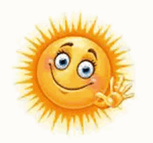 Animated Sunny Day Smiling Sun Waving