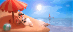 Animated Sunny Day Summer Beach Holiday Olaf
