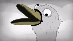 Animated Swan Googly Eyes GIF