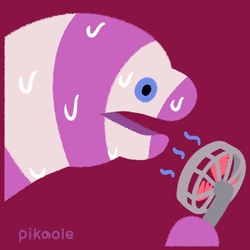 Animated Sweating Purple Eel GIF