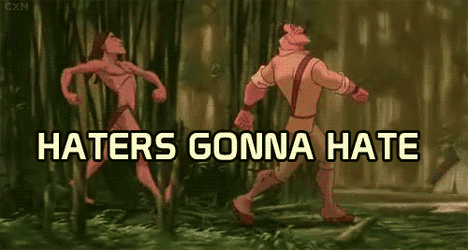 Animated Tarzan Walking Haters GIF