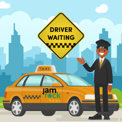 Animated Taxi Driver Waiting GIF