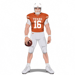 Animated Texas Player Doing Hook Em Sign GIF