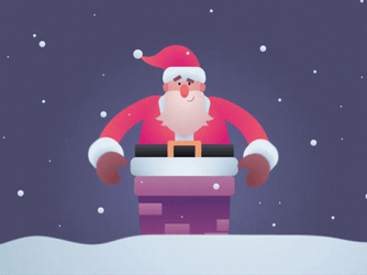 Animated The Santa Clause Going Down GIF