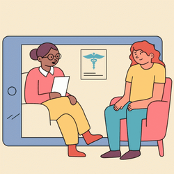 Animated Therapist With A Patient GIF