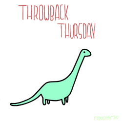 Animated Throwback Happy Thursday Cute Dinosaur  GIF