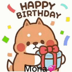 Animated Tonton Sticker Happy Birthday Mona