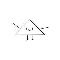 Animated Triangle Shape Sticker Hi GIF