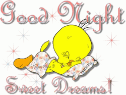 Animated Tweety Bird Having Good Night Sleep GIF