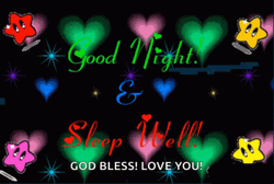 Animated Twinkling Good Night Graphic Design GIF