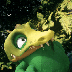 Animated Two Velociraptor Talking GIF