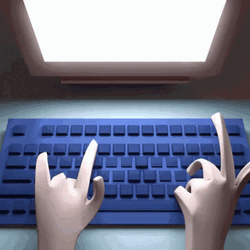 Animated Typing Hand