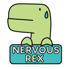 Animated Tyrannosaurus Rex Nervous Anxiety GIF