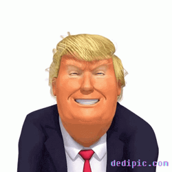 Animated US President Donald Trump So Funny Laugh GIF