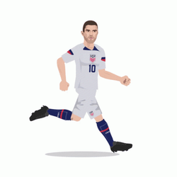 Animated Usmnt Player Christian Pulisic Screaming And Running GIF