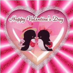 Animated Valentines Animal Couples GIF