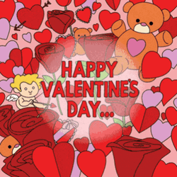 Animated Valentines Day Cartoon Girl Dancing GIF