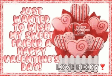 Animated Valentines Day Friend Wish GIF