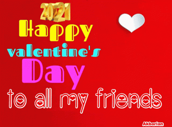 Animated Valentines Day To All Friends GIF