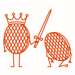 Animated Waffles As King And Civilian GIF