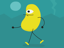 Animated Walking Spinning Peeled Banana GIF