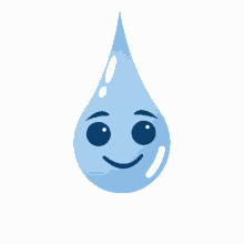 Animated Water Drop Smiling