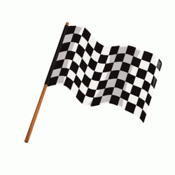 Animated Waving Checkered Flag GIF