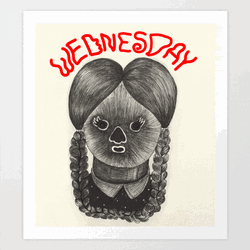 Animated Wednesday Addams Cat Version GIF
