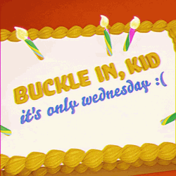 Animated Wednesday Birthday Cake GIF
