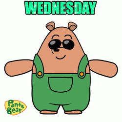 Animated Wednesday Happy Bear GIF