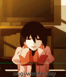 Animated Wednesday Ougi Oshino GIF