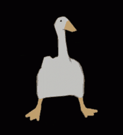 Animated White Duck Waddle GIF