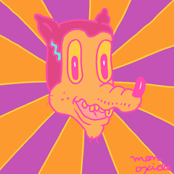 Animated Wolf Face Melt GIF