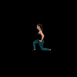 Animated Woman Lunge Exercise GIF