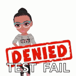 Animated Woman Test Fail Denied GIF