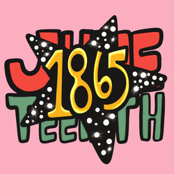 Animated Word Happy Juneteenth 1865 GIF