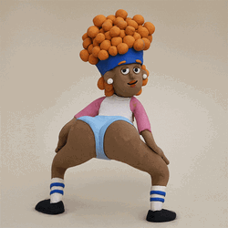 Animated Working Out Girl Funny Twerk GIF