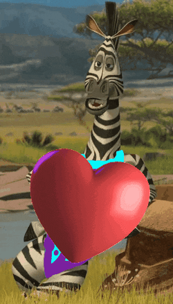 Animated Zebra Heart GIF