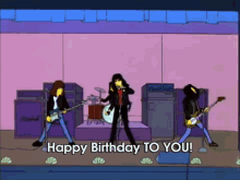 Animates Ramones Band Happy Birthday Song GIF