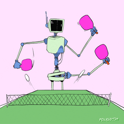 Animation Domination Robot Ping Pong  GIF
