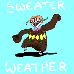 Animation Girl With Braces Dances Sweater Weather GIF